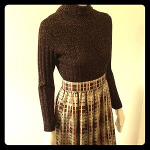 Vintage metallic sweater dress